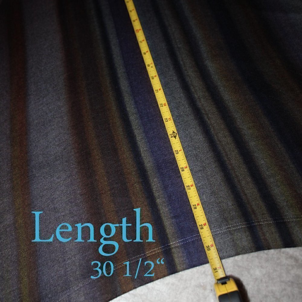 Soft Surroundings Shark Bite Hem Flowy Grey Purple Striped Long Sleeve Tunic Top - Picture 5 of 14